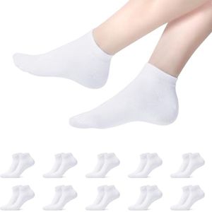 10 Paar Korte Sneakersokken voor Heren en Dames | Ademend | Katoen | Uniseks