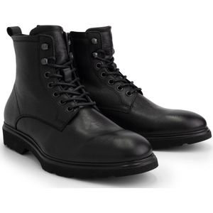 DenBroeck Foundry St. Hoge heren veterschoenen - Gevoerde boots - Zwart Leer - Maat 40