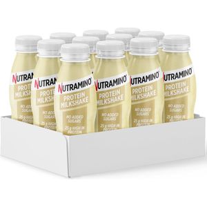 Nutramino Protein Milkshake - Whey Protein Vanille - Ready to Drink Eiwitshake - 12 Flessen (12x330ml)