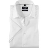 OLYMP No. 6 Six super slim fit overhemd - korte mouw - popeline - wit - Strijkvriendelijk - Boordmaat: 46
