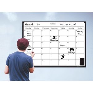 Brute Strength - Magnetisch Weekplanner whiteboard (1) - 91 x 67 cm - Planbord - Familieplanner - Gezinsplanner - To Do Planner - Extra groot formaat