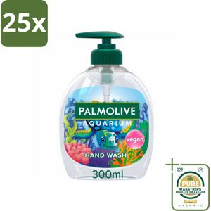 25 x Palmolive Handzeep Aquarium 300 ml - Grootverpakking - Handzeep Aquarium - Handzeep 5.2 PH - Handzeep Natuurlijke Ingrediënten - Handzeep Vegan - Handzeep Voor Gevoelige Huid
