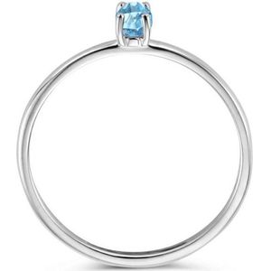 Blush - 14 Karaat - Dames Ring - Blauw/Witgoud