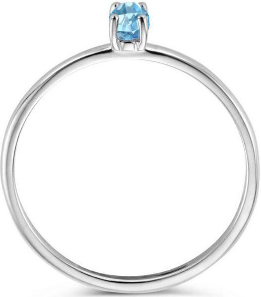 Blush - 14 Karaat - Dames Ring - Blauw/Witgoud