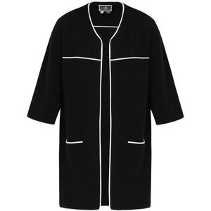 DreiMaster Maritim Gebreid vest  zwart / wit