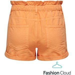 Only Cuba Paperbag Color Shorts Mock Orange ORANJE XL