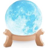 Full Moon, realistische 3D Maan Lamp – nachtlampje – tafellamp – maanlamp – 16 dimbare LED kleuren – usb oplaadkabel – draadloos