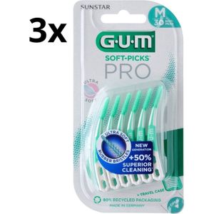 GUM Soft Picks PRO Medium – 3 x 30 Stuks - Voordeelverpakking