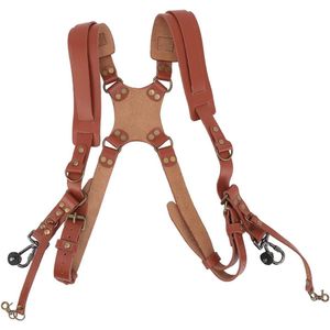 Dual Camera Leather Shoulder Harness | Stylish and Comfortable | Quick Release Straps | DSLR and SLR Camera Strap for Photographers