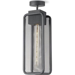 Home Sweet Home - Moderne LED Plafondlamp Weave - Zwart - 11/11/47,5cm - Vierkant - geschikt voor E27 fitting - Plafondlamp gemaakt van metaal