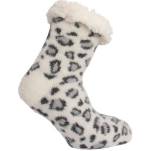 Winter huissokken met kraagje en anti slip