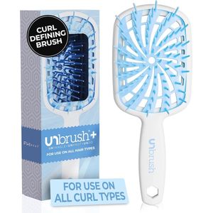 Krullende haarborstel voor zacht en effectief ontwarren van breekbaar haar - Antistatische borstel met 84 UltraFlex-borstelharen