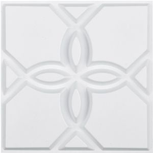 30 x 30 cm 3D-Wandpanelen, PVC Tegels Met Modern Bloemenpatroon, 30 m² Dekking, 33-Pack, Voor Plafond, Slaapkamer, Woonkamer En Speelkamer, Mat Wit