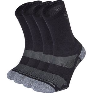 DOUBLE PACK BERLIN Enkelhoge Hardloopsokken - Antibacterieel - Zwart - Maat 42-44