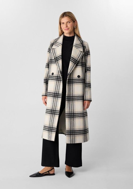 comma - Outdoor-Mantel - Glencheck - Winterjas