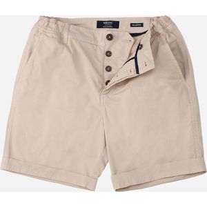 Mr Jac - Slim Fit - Heren - Korte Broek - Shorts - Garment Dyed - Pima Cotton - Creme - Maat S