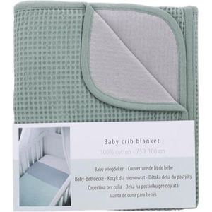Baby - Wiegdeken - Groen - Katoen - 100 x 75 centimeter - Wafel Structuur