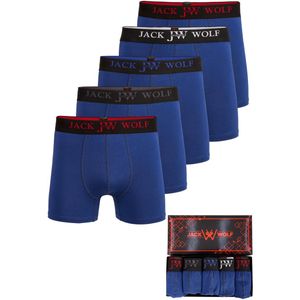 JACK WOLF 5-Pack JACKBLUE Heren Boxershort - Premium Katoen - Comfortabel, Ademend & Sneldrogend - Maat M