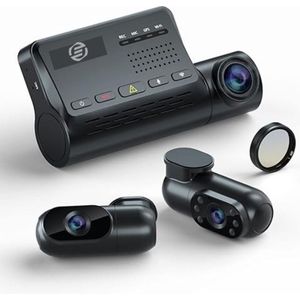 Equivera Dual Dashcam - Dashcam Voor En Achter - Auto Camera Dashcam - Dashcam Auto - Dual Dashcam Voor Auto