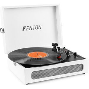 Retro Platenspeler Bluetooth in & out - Fenton RP118 - model 2024 - Geschikt voor alle platen - Ingebouwde speakers - Beige