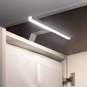 Eleganca luxe opbouwverlichting voor kasten en spiegels 3 stuks - B30 x H3.5 cm - Meubelverlichting - Kastverlichting - Spiegelverlichting - Schilderijverlichting - Warm wit licht 2700K - 5W - IP44 - Zilver armatuur