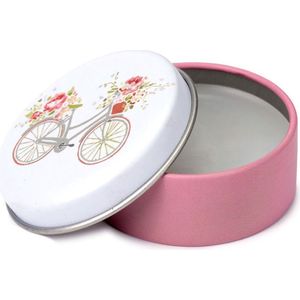 Julie Dodsworth Roze Bloemig Design Lipbalsem in blik Peppermint