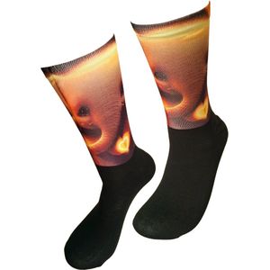 Grappige Cadeaus - Olifant sokken - Print sokken - vrolijke sokken - valentijn cadeau - aparte sokken - grappige sokken - leuke dames en heren sokken - moederdag - vaderdag - Socks waar je Happy van wordt - Maat 36-40
