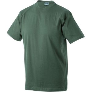 James and Nicholson - Unisex Medium T-Shirt met Ronde Hals (Olijf Groen)