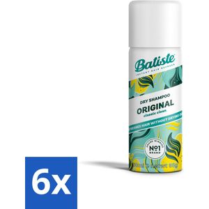 Batiste - Classic Clean - Droogshampoo - Koele en Schone Geur - Verfrist en Geeft Grip - 50ml - Voordeelverpakking - 6 stuks
