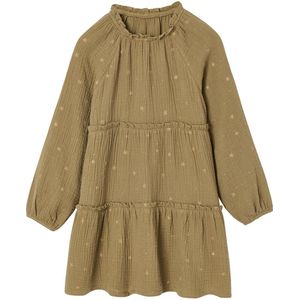 Vertbaudet - 3-delige Set - Jurk - Katoenen Gaas - Voor Meisjes