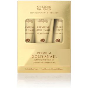 Golden Snail Handcrème Set / Handcrème met goud en slakkenafscheiding in een set van 3 x 80 ml