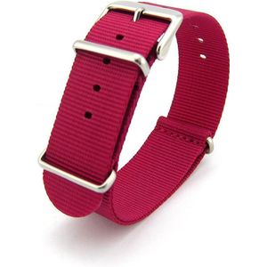 Premium Pink Nato strap 20mm - Horlogeband Roze