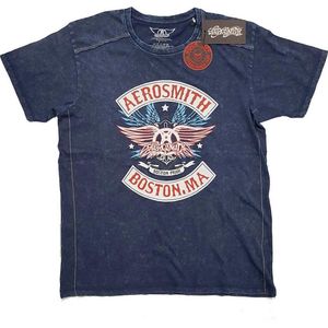 Aerosmith - Boston Pride Heren T-shirt - M - Blauw