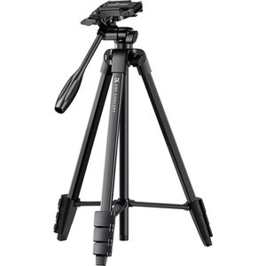 K&F B174A1 Tripod Statief voor Camera/ Mobiele Telefoon met Afstandsbediening - 153 cm Aluminium Camerastatief met Telefoonhouder