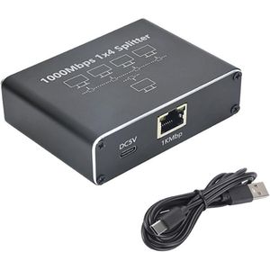 Netwerk Splitter 1 naar 4 - RJ45 Ethernet Adapter voor Hoge Snelheid