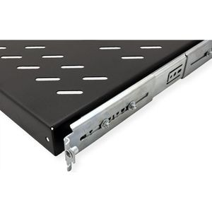 Legplank - Zwart - Metaal - Geschikt voor 19 Inch Rack