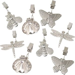 Set van Tafelkleedgewichten - Diermotief - Zilver - 8 Stuks