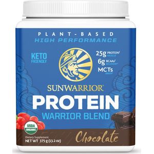 Sunwarrior Warrio Blend Bio - Proteïne Voeding / Eiwitten - Chocolade - 375 Gram - 1 Pot