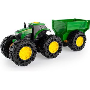 Monster Treads Tractor met Aanhanger Licht & Geluid - John Deere