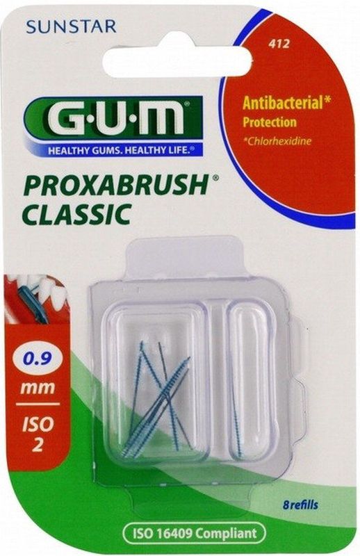 GUM Proxabrush Classic 0.9mm refills 412 - 8 stuks