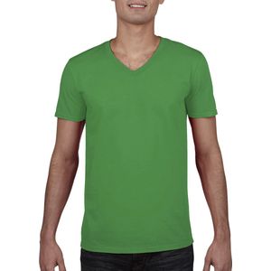 Herenshirt Softstyle® V-Neck merk Gildan Irish Green - XXL