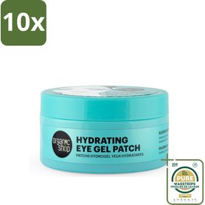 10 x Organic Shop - Eye Gel Patch Blue Matcha & Hyaluronic Acid - Verfrissend en Hydraterend - 60 Patches - Grootverpakking - Oogverzorging - Hydratatie - Oogpatches - Matcha - Hyaluronzuur