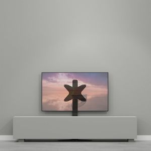 Cavus Hybrid 120B - Tv Muurstandaard -  Televisie ophangen zonder boren - Geschikt tot 65 Inch televisie t/m 25 kg - VESA 300x400 - 400x300