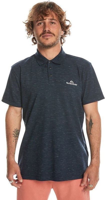 Quiksilver - Stretch - Poloshirt - Blauw - Korte Mouwen