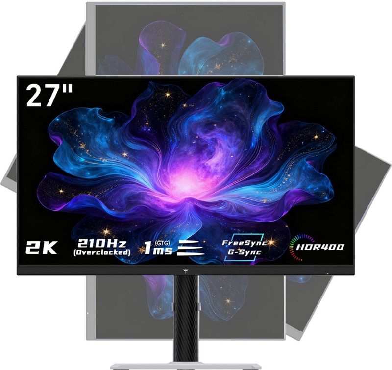 KTC H27T6 Flat Fast IPS QHD 2560 * 1440@200Hz Overdrive tot 210Hz