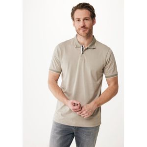 Mexx Polo With Tipping Taupe Heren - Maat S