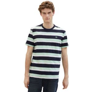Tom Tailor Striped T-shirt Met Korte Mouwen Veelkleurig S Man