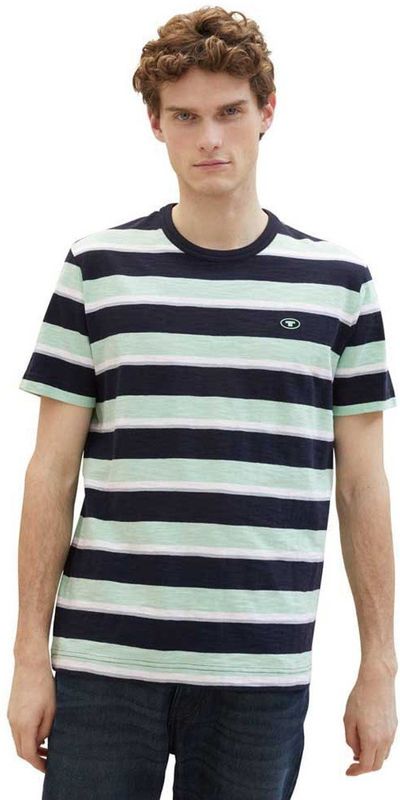 Tom Tailor Striped T-shirt Met Korte Mouwen Veelkleurig S Man