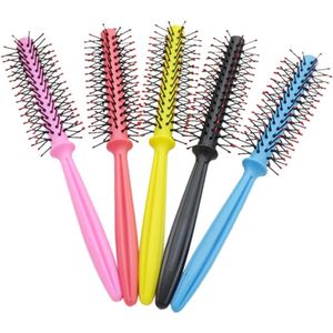 Round haarborstel voor krullend haar - zachte haren - kam voor styling en definitie van krullen - willekeurige kleur