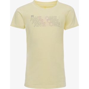 Osaga meisjes sport T-shirt met tekstopdruk - Geel - Maat 134/140